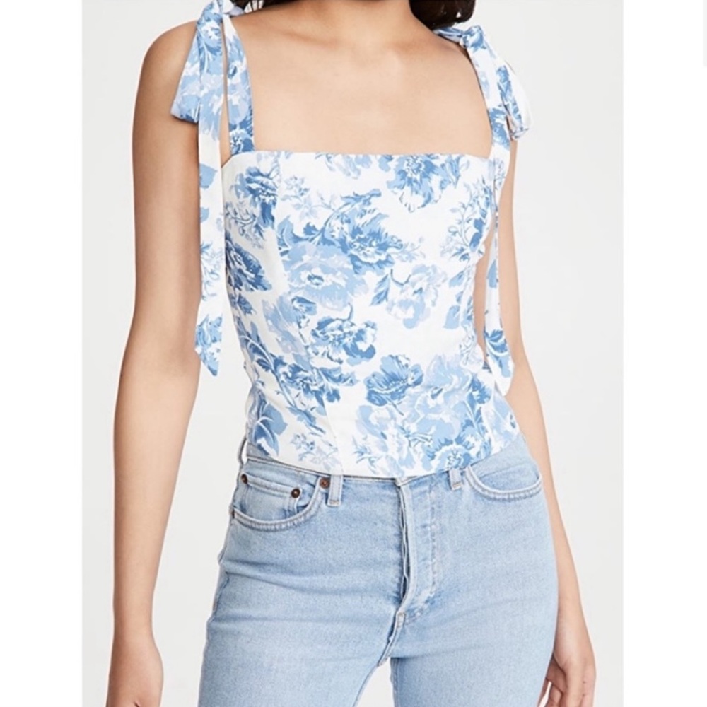 Reformation Ellora Top in Olympia Print